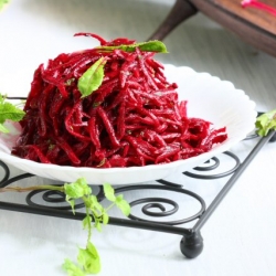 Minty Grated Raw Beet Salad