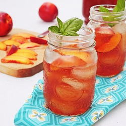 Nectarine Basil Iced Tea