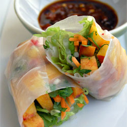 Peachy Vietnamese Summer Rolls