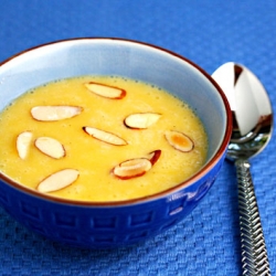 Chilled Peach Soup w/ Almonds