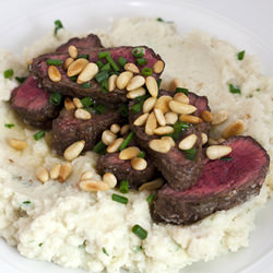 Flank Steak w/ Cauliflower Mash