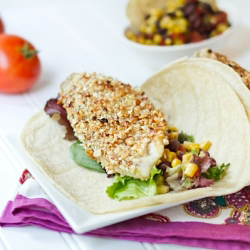 Almond Crusted Fish Tacos