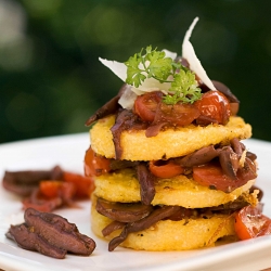 Mushroom & Polenta Napolean