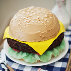 Cheeseburger Birthday Cake