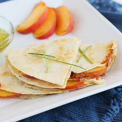 Peach and Brie Quesadillas