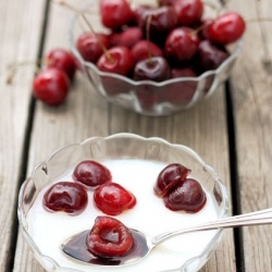 Almond Tofu w/ Cherries