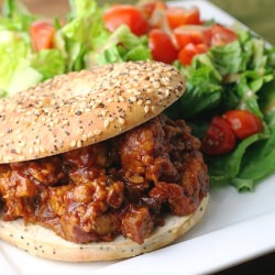 BBQ Portobello and Tempeh Sandwich