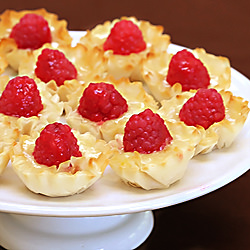 Raspberry & Brie Phyllo Cups