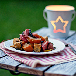 Tempeh with Swiss Chard & Beets