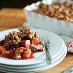 Peaches and Plums Cobbler