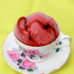 Strawberry Basil Sorbet