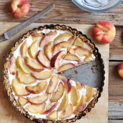 Flourless Peach Yogurt Tart