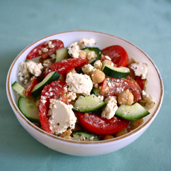 Cucumber Chickpea Feta Salad