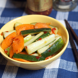 Spicy Pickled Cucumbers