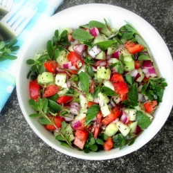 Shirazi Style Purslane Salad