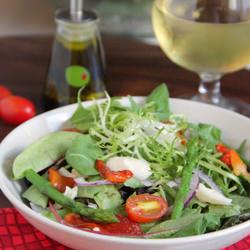 Tomato, Mozzarella, Asparagus Salad