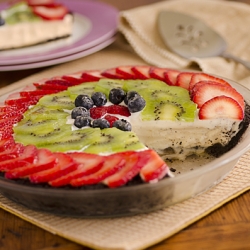 Glazed Fruit Ice Cream Tart