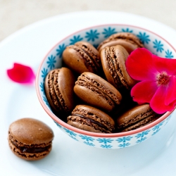 Chocolate Macarons with Ganache