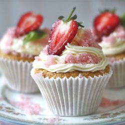 Strawberry Basil Cupcakes