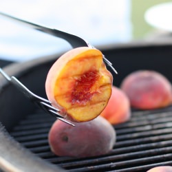 Grilled Peaches and Pound Cake