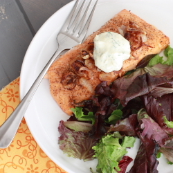 Salmon with Shallots & Dill Cream