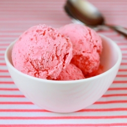 Strawberry Sour Cream Ice Cream