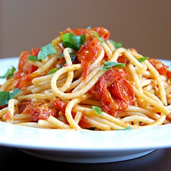 Spaghetti w/ Roasted Tomatoes