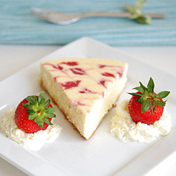 Strawberry Swirl Cheesecake