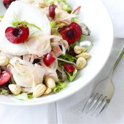 Cobnut, Cherry, Goat Cheese Salad