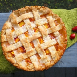 Lattice-top Peach Pie