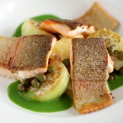 Rainbow Trout with Roasted Kohlrabi