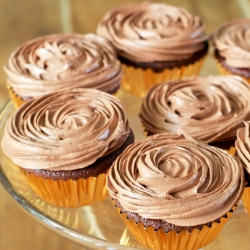 Chocolate Rose Cupcakes