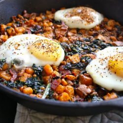 Kale, Bacon and Sweet Potato Hash