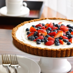 Red, White and Blue Berry Tart