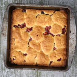 Cherry Cornmeal Cake