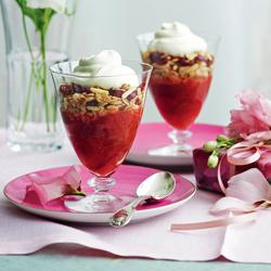 Cranberry Granola with Rhubarb