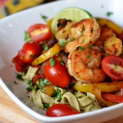 Shrimp Quesadilla Fettuccine