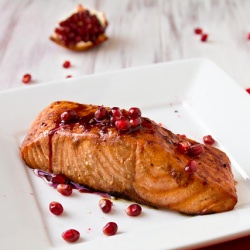 Grilled Pomegranate-Glazed Salmon