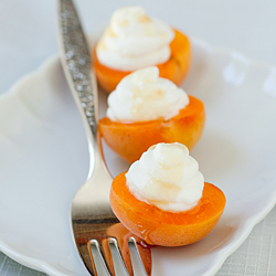 Apricots w/ Goat Cheese Mousse