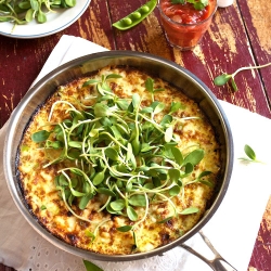 Baby Peas and Cheese Frittata