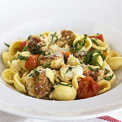 Orecchiette with Mini Meatballs