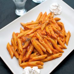 Pasta with Vodka and Poppy Seeds