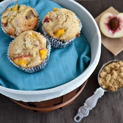 Spiced Peach Muffins