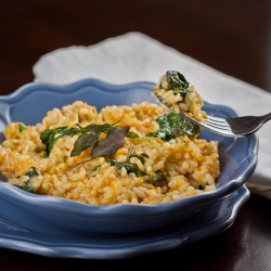 Pumpkin & Baby Spinach Risotto