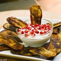 Eggplant Chips w/ Yogurt Sauce