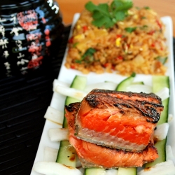 Salmon with Fried Rice