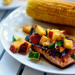 Salmon w/ Nectarine Salsa