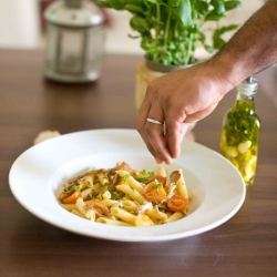 Tomato Mushroom Pasta Primavera