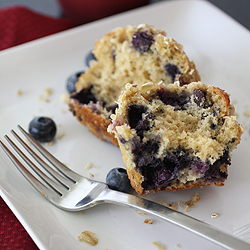 Lemon Blueberry Oat Muffins