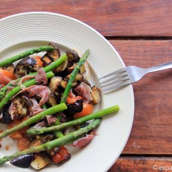 Grilled Vegetables and Parma Ham